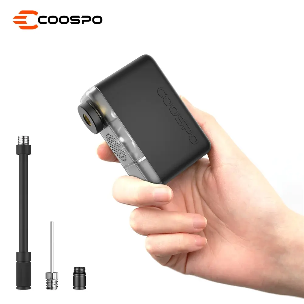 Coospo x1 mini bomba de bicicleta elétrica 120psi 500mah portátil recarregável mtb bicicleta inflator digital schrader presta válvula pneu