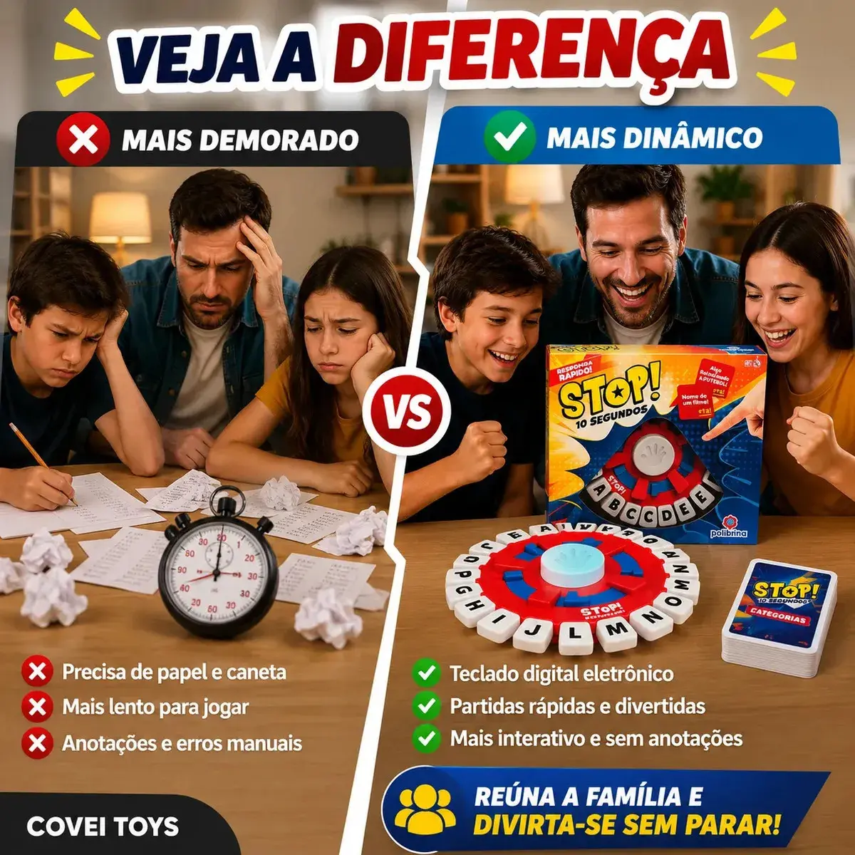 Jogo Stop 3.0 Eletrônico Educativo para Família Com Teclado Digital em Português thumbnail 4