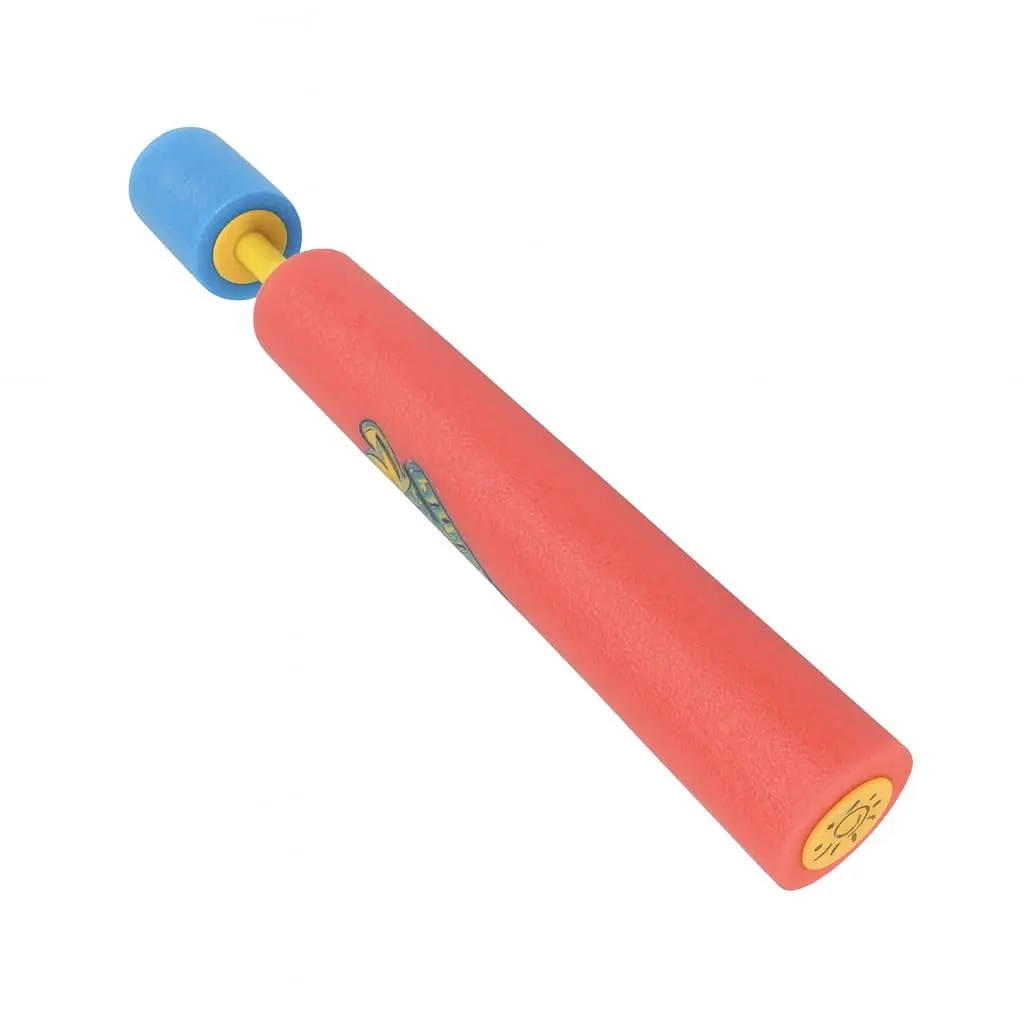 Bastão de Espuma Lança Água 35cm - Brinquedo Aquático Infantil e Adulto, Diversão na Piscina e ao Ar Livre (Vermelho)