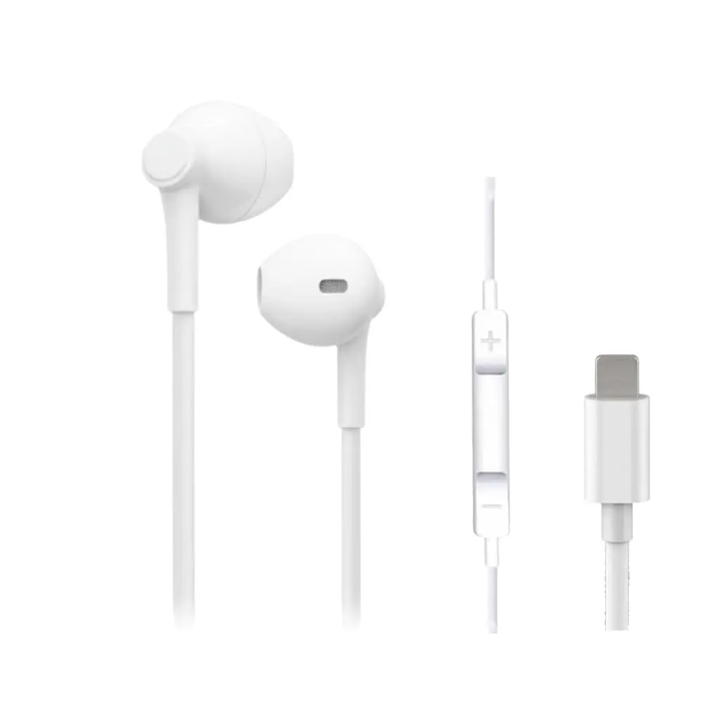 Fone de Ouvido com Fio Premium com Microfone e Ajuste de Volume – Compatível com Lightning, iOS, iPhone 5, 6, 7, 8, X, 11, 12, 13 e 14 - bluetooth - 1G