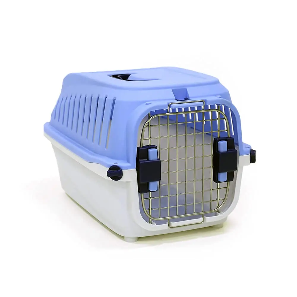 Caixa de Transporte Gulliver Nº 2 Chalesco para Cães e Gatos de Pequeno Porte até 8 kg – Transporte Terrestre – Porta Metálica, Ventilação Lateral e Cores Sortidas