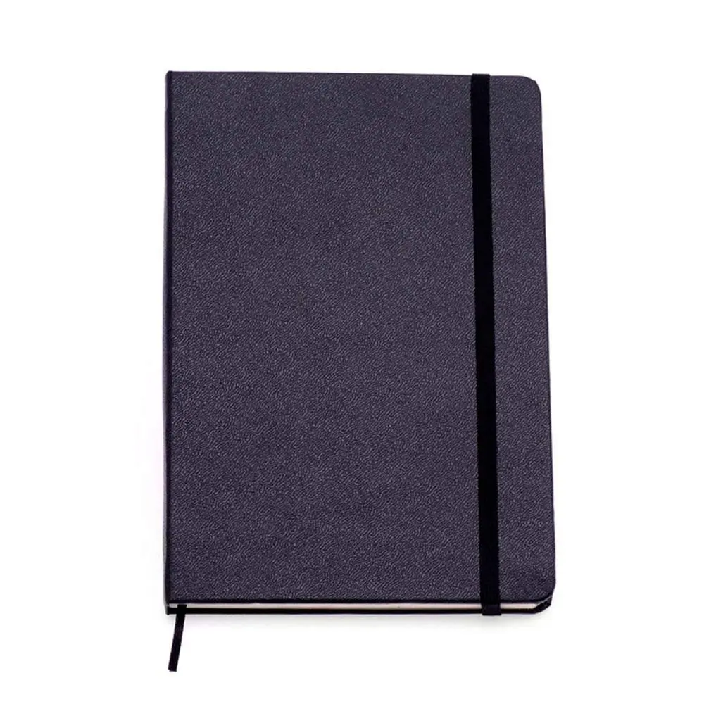 Caderneta Clássica sem Pauta - 14x21cm | Preto com elástico preto | 160 páginas - 80 folhas, Capa Dura | Papel Pólen 80g | Cicero - 1