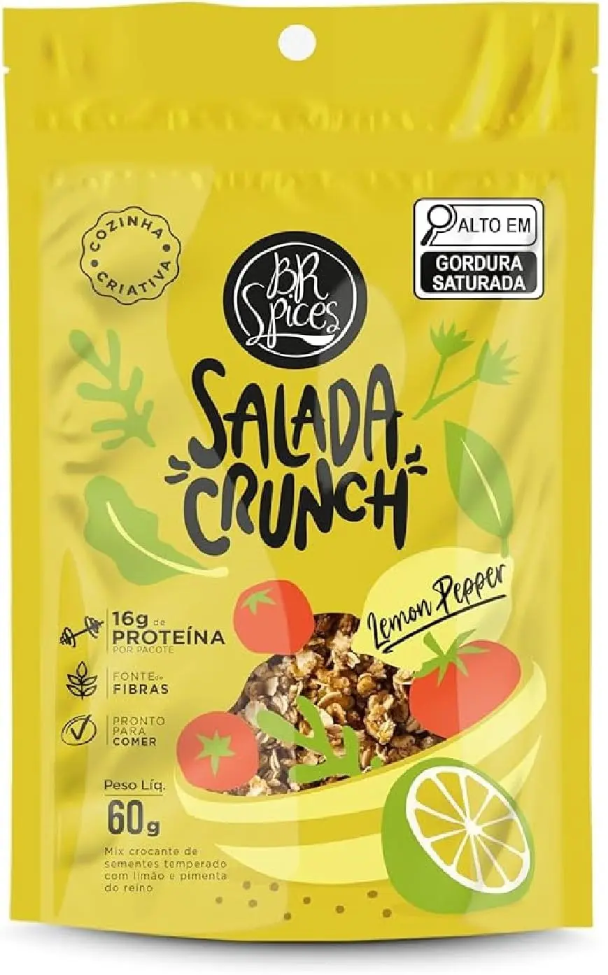 Br Spices, Salada Crunch: Lemon Pepper 60g - 1