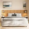 Cabeceira Para Cama Box Com Efeito Ripado Cross Casal 144,70x60cm Freijó - Movelove - Marrom - 1
