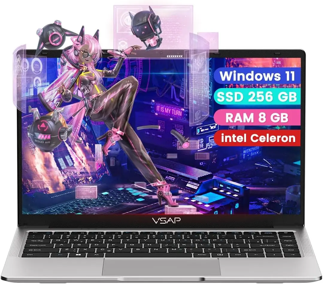 Notebook Intel Celeron 14in 8GB RAM 256GB SSD