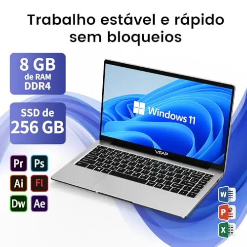 Notebook Intel Celeron 14in 8GB RAM 256GB SSD thumbnail 8