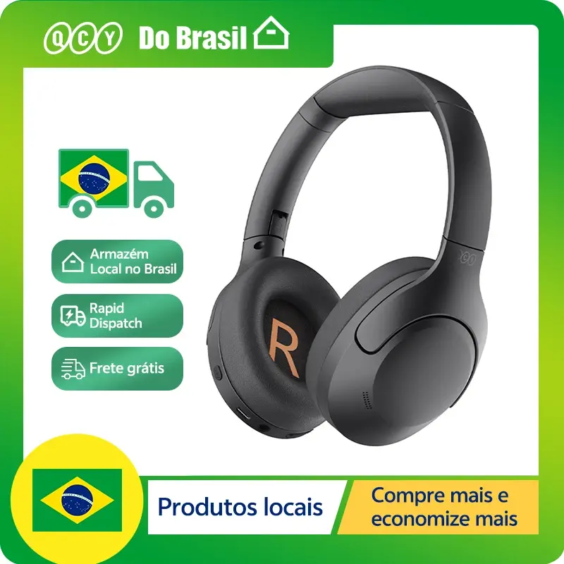 QCY-H3 Lite ANC Fones De Ouvido Sem Fio, Bluetooth 5.3, Cancelamento De Ruído Ativo, Over Ear Headset, 40mm Driver, HiFi Som Fones De Ouvido - 1