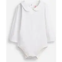 body infantil gola peter pan com renda off white - 1