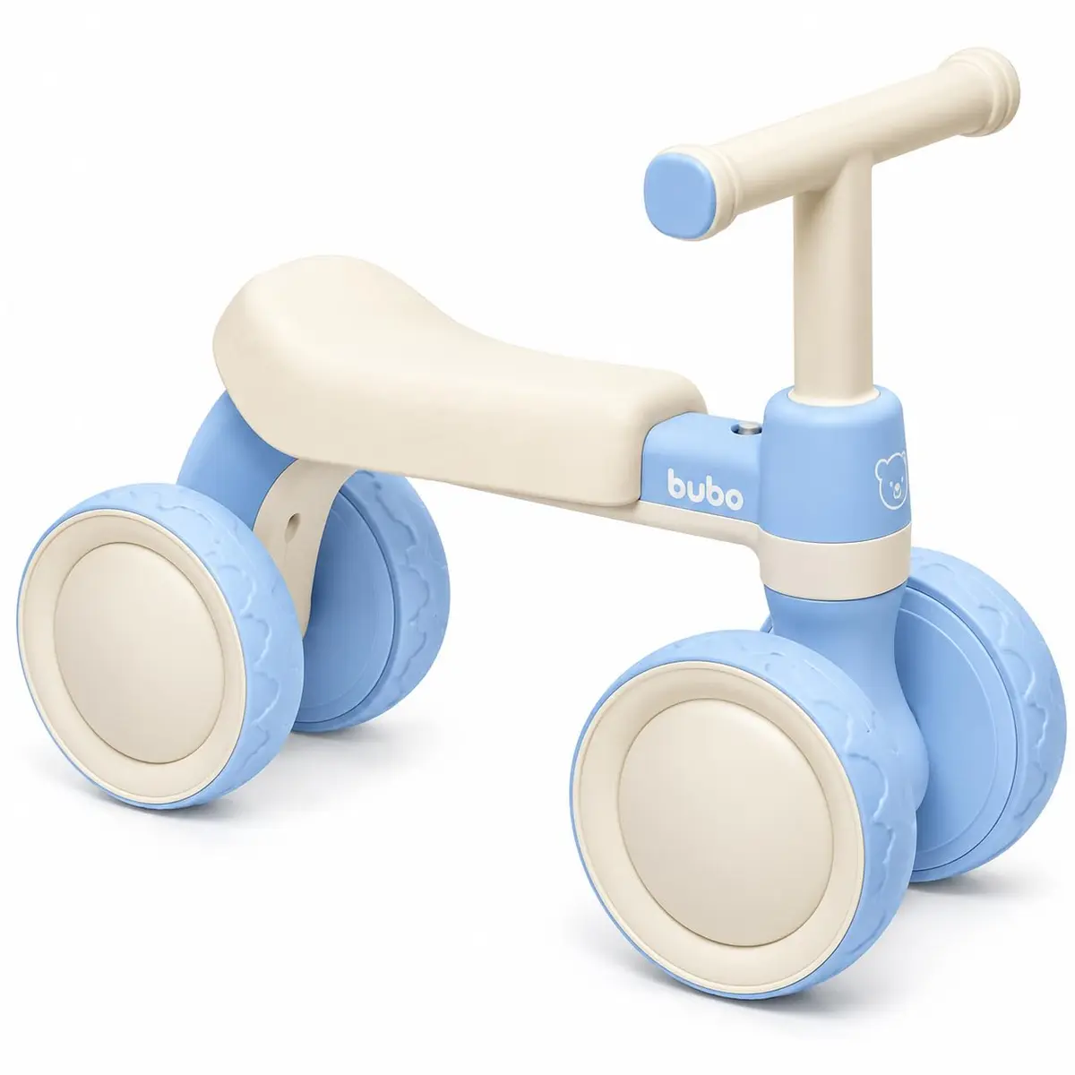 Bicicleta de Equilíbrio Infantil Buba com 4 Rodas e Som, Sem Pedais, Andador de Equilíbrio para Bebês a Partir de 12 Meses, Azul - 1