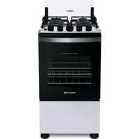 Fogão Brastemp 4 Bocas Branco Com Duas Prateleiras Com Alturas Ajustáveis - Bfo4nbb Bivolt