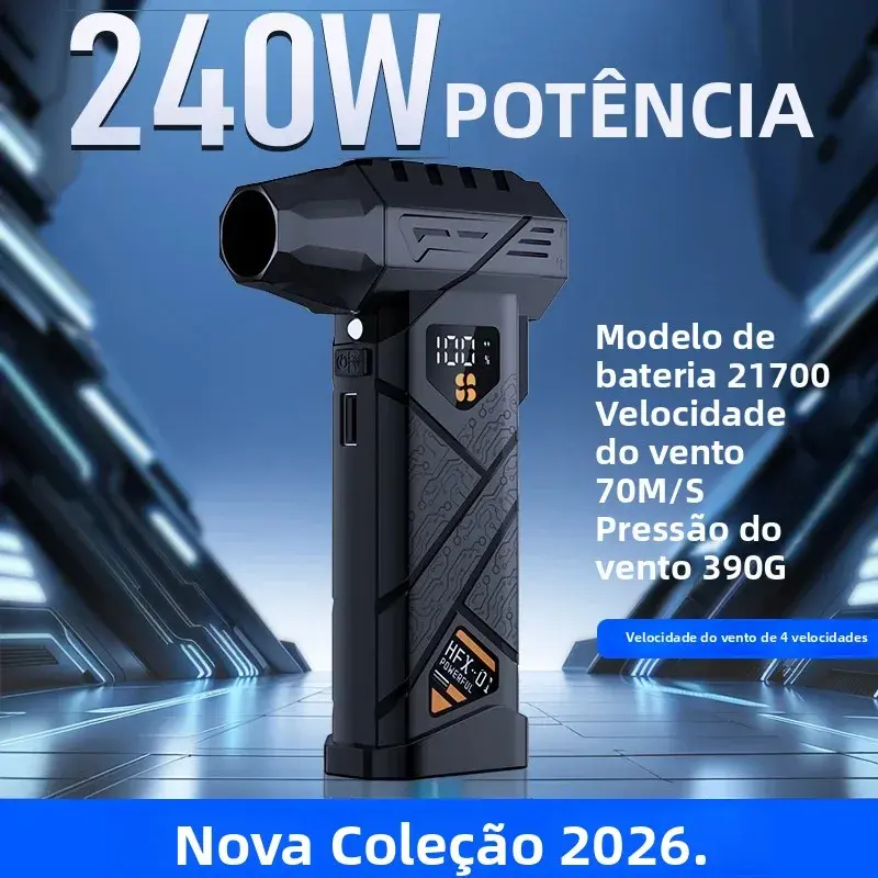 580000 rpm poderoso turbo ventilador coletor de poeira sem fio motor sem escova de alta velocidade 380g força de sopro com função banco de potência