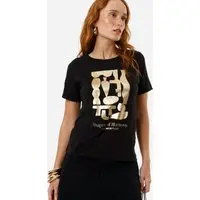 camiseta feminina shapes of harmony preta