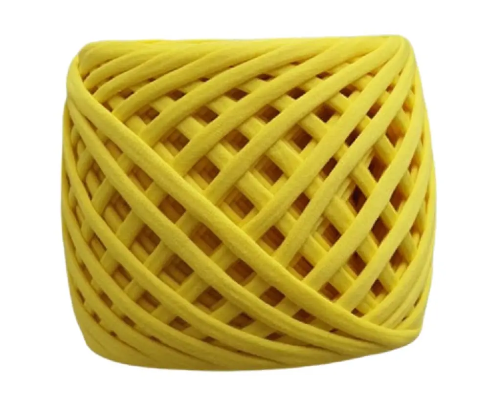 Fio de Malha Dalia Premium 500g – Espessura 33mm, Anti-Pilling, para Crochê, Tricô e Bolsas Artesanais (8004-Amarelo Vibrante) - 1