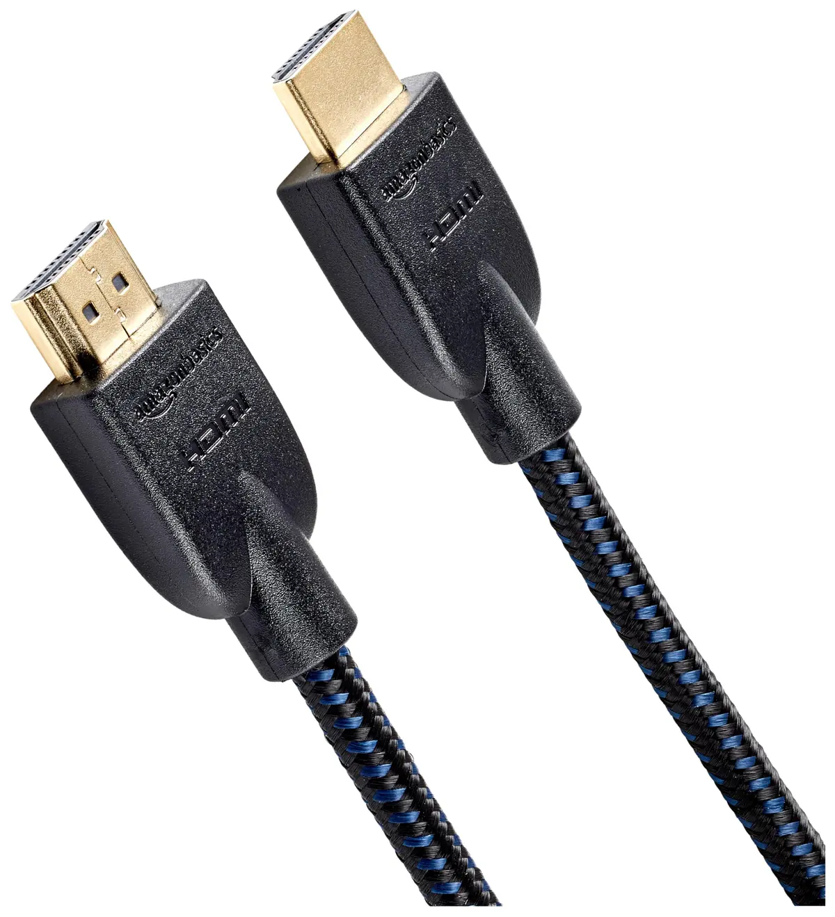 Amazon Basics Cabo HDMI de 6 pés, cabo HDMI 2.0 4K (18 Gbps), trançado de nylon, 4K a 60Hz, 2160p, 48 bits, compatível com TV/PS5/Xbox/Roku, preto e azul - 1