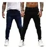 Kit 2 Calças Jeans Slim Masculinas Preta e Azul - 1
