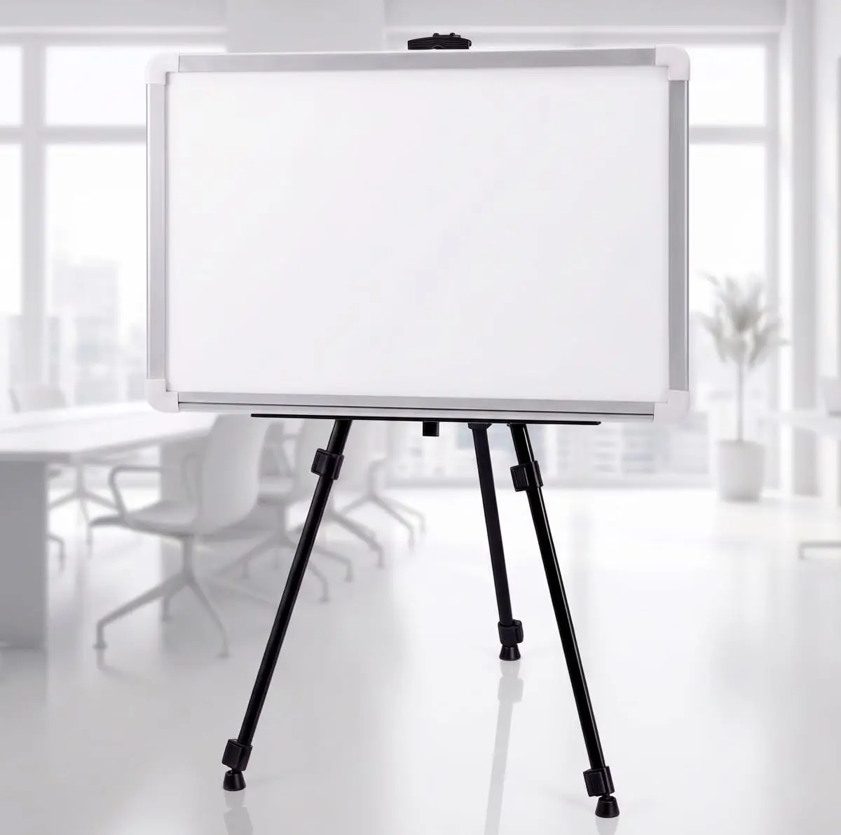 Quadro Branco 100x70cm com Tripé Ajustável Portátil Superfície UV Antimancha Ideal para Home Office Sala de Aula Estudos e Uso Pessoal