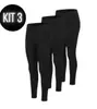 Kit 3 Calça Térmica Frio Inverno Leg Segunda Pele Flanelada - 1