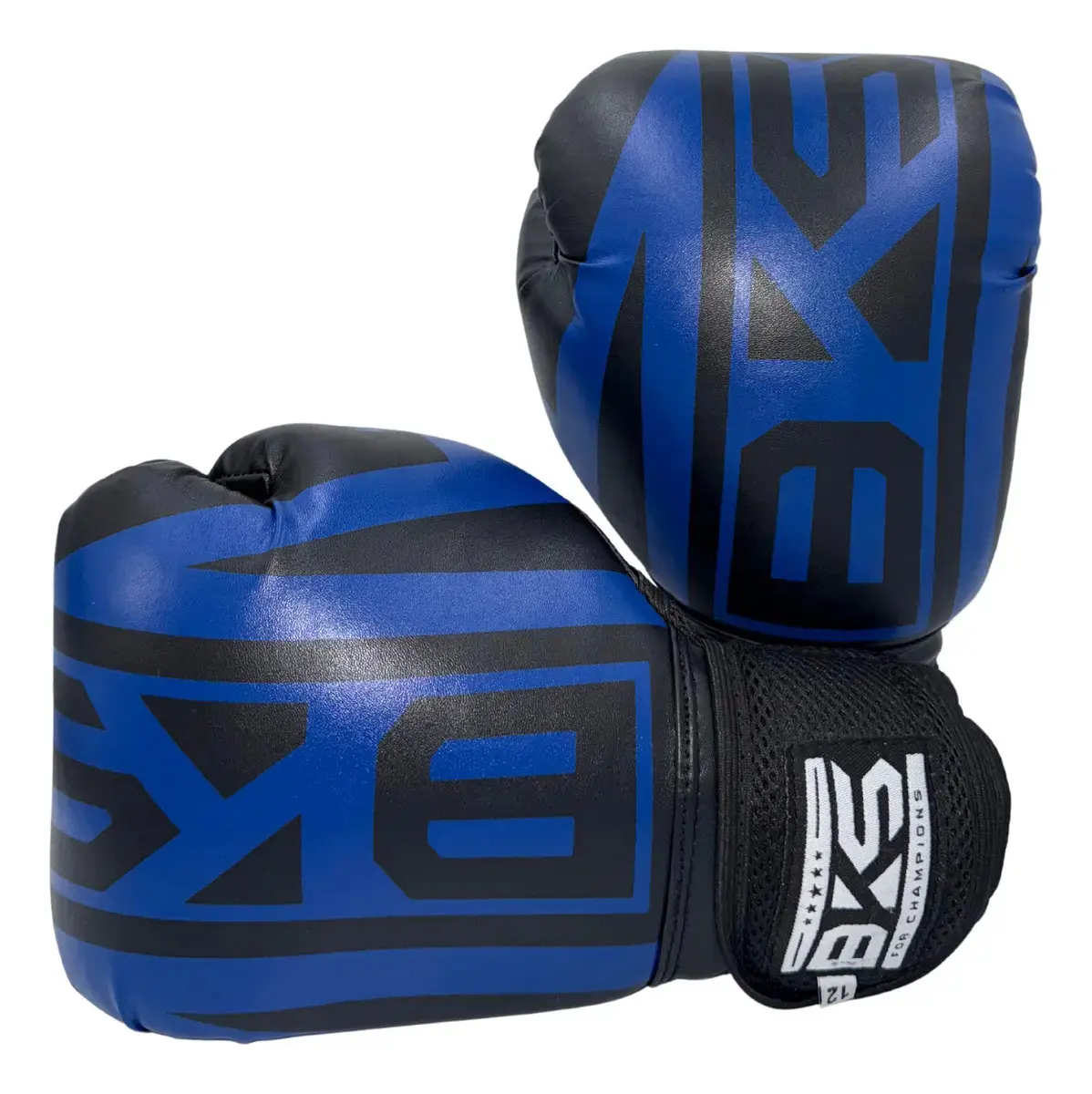 Luva De Boxe Treino Muay Thai Kickboxing Profissional Bks Cor Azul Tamanho 14oz thumbnail 2