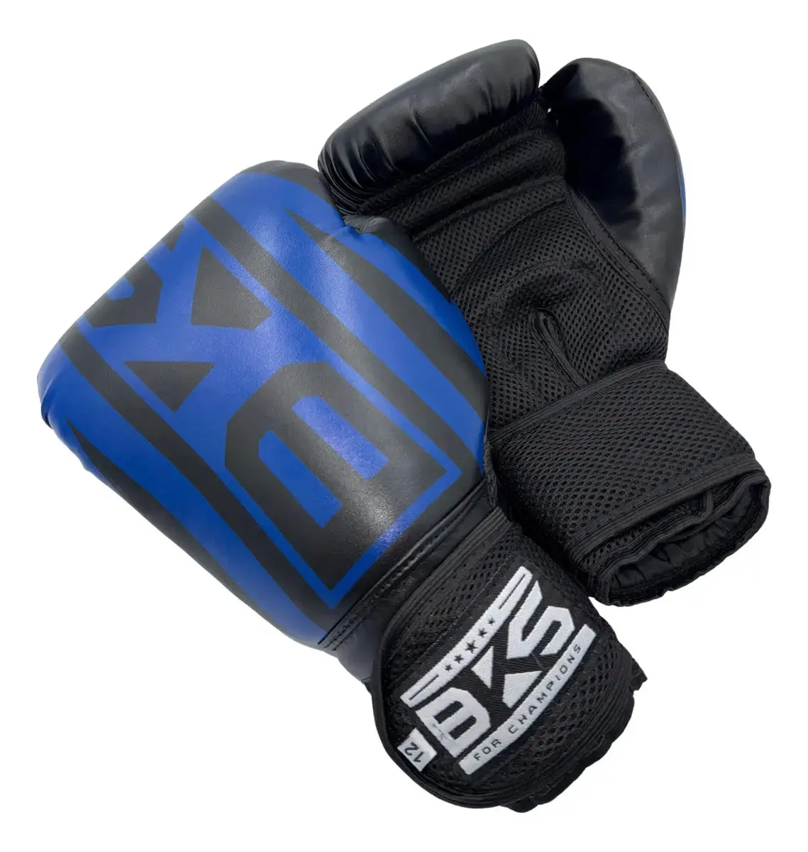 Luva De Boxe Treino Muay Thai Kickboxing Profissional Bks Cor Azul Tamanho 14oz thumbnail 4