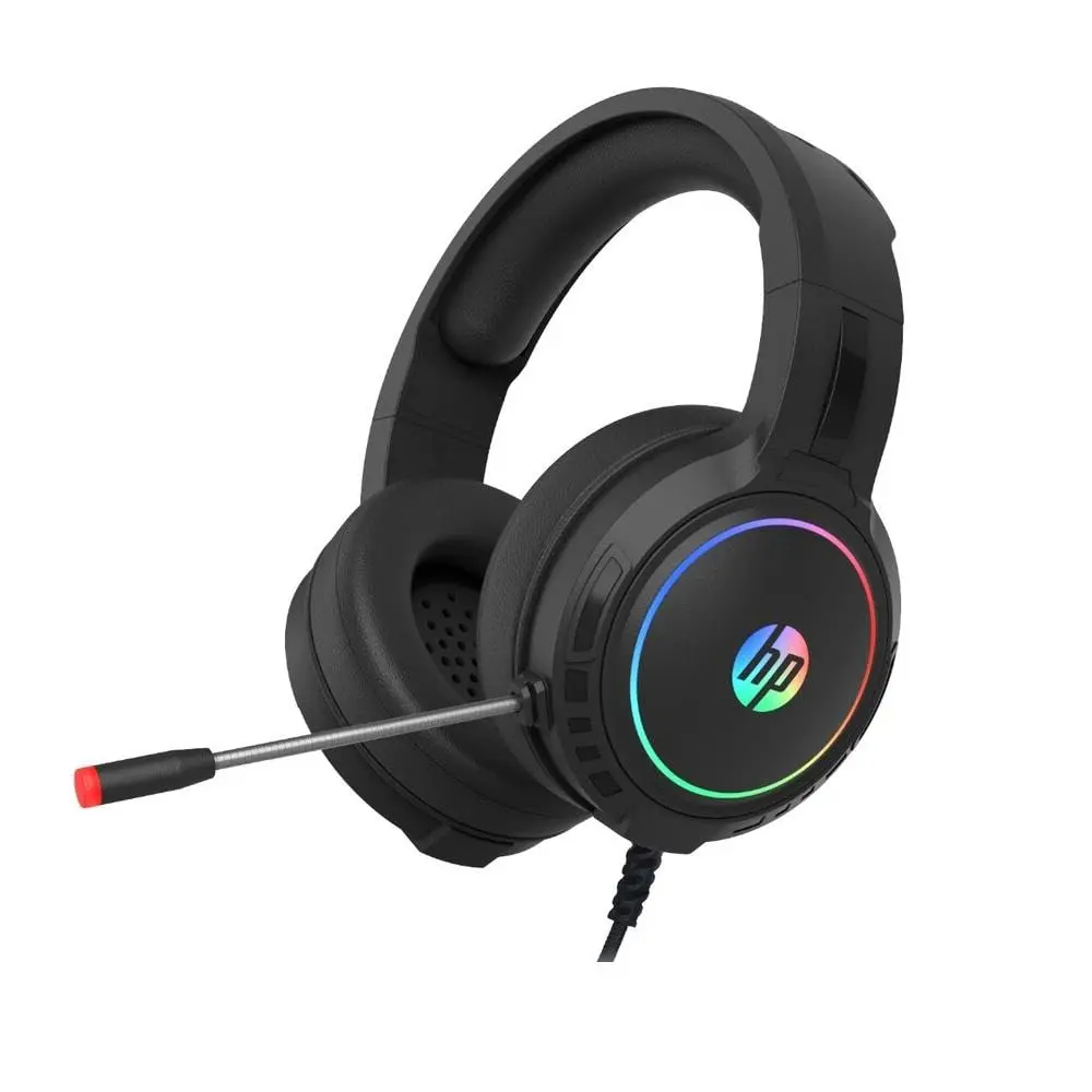 Headset Gamer HP DHE-8006 7.1, Driver 50mm, Sensibilidade 123dB, Microfone e Iluminação RGB – Preto - 1