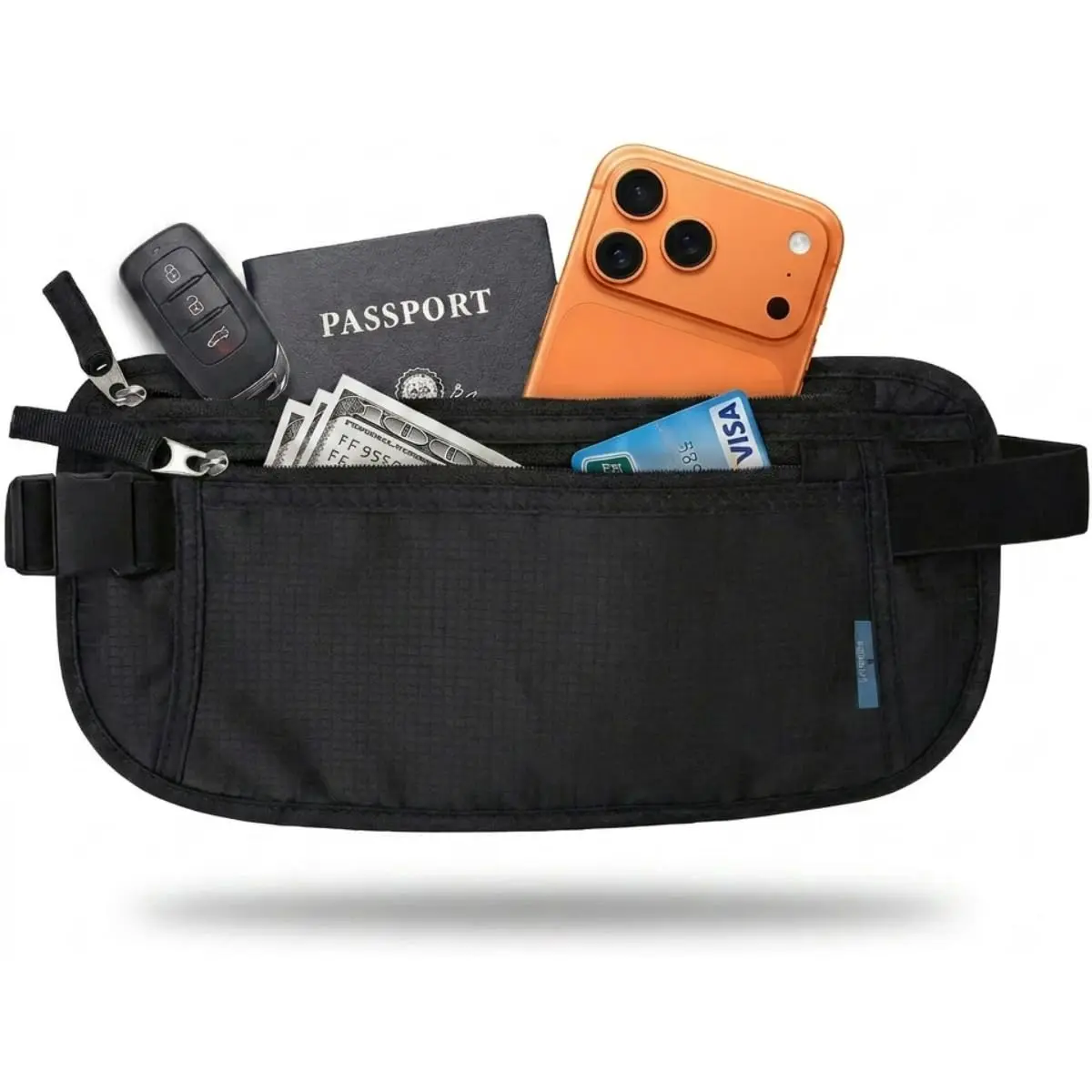Pochete Doleira Antifurto para Viagem Festas e Academia Porta Celular Documentos e Dinheiro Invisível