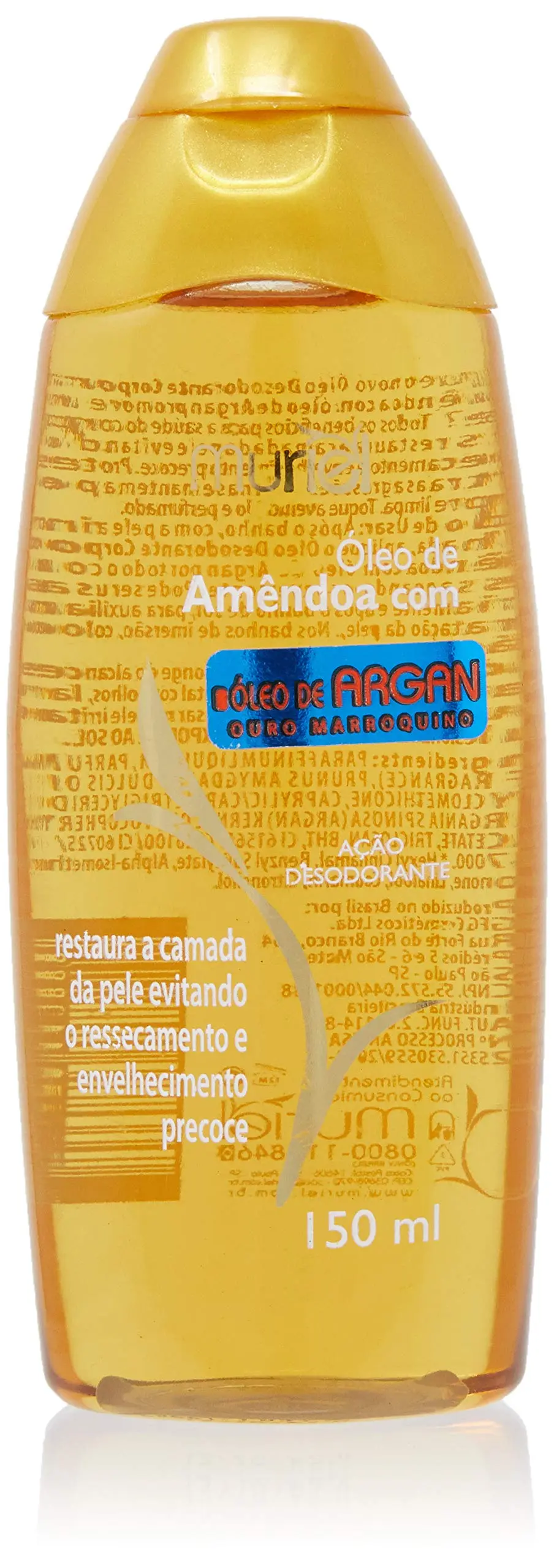 Óleo Corporal de Amêndoas com Argan 150Ml, Muriel