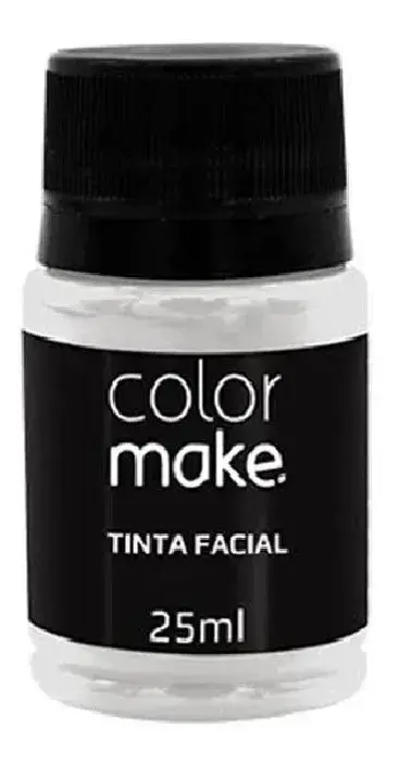 Tinta Facial Color Make Liquida 25 Ml Pintura Artistica Cor Do Blush Branco - 1