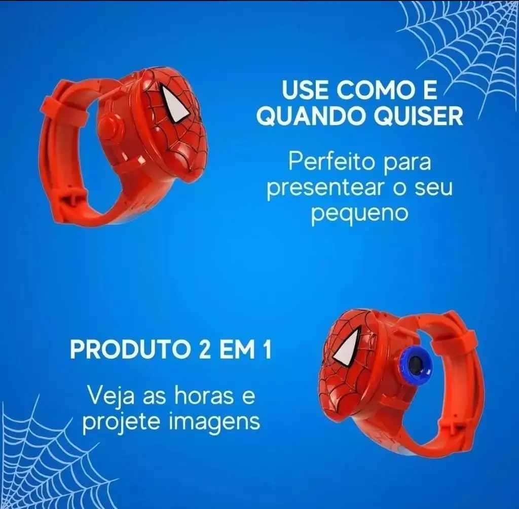 Relógio Homem Aranha Projetor De Imagens thumbnail 4
