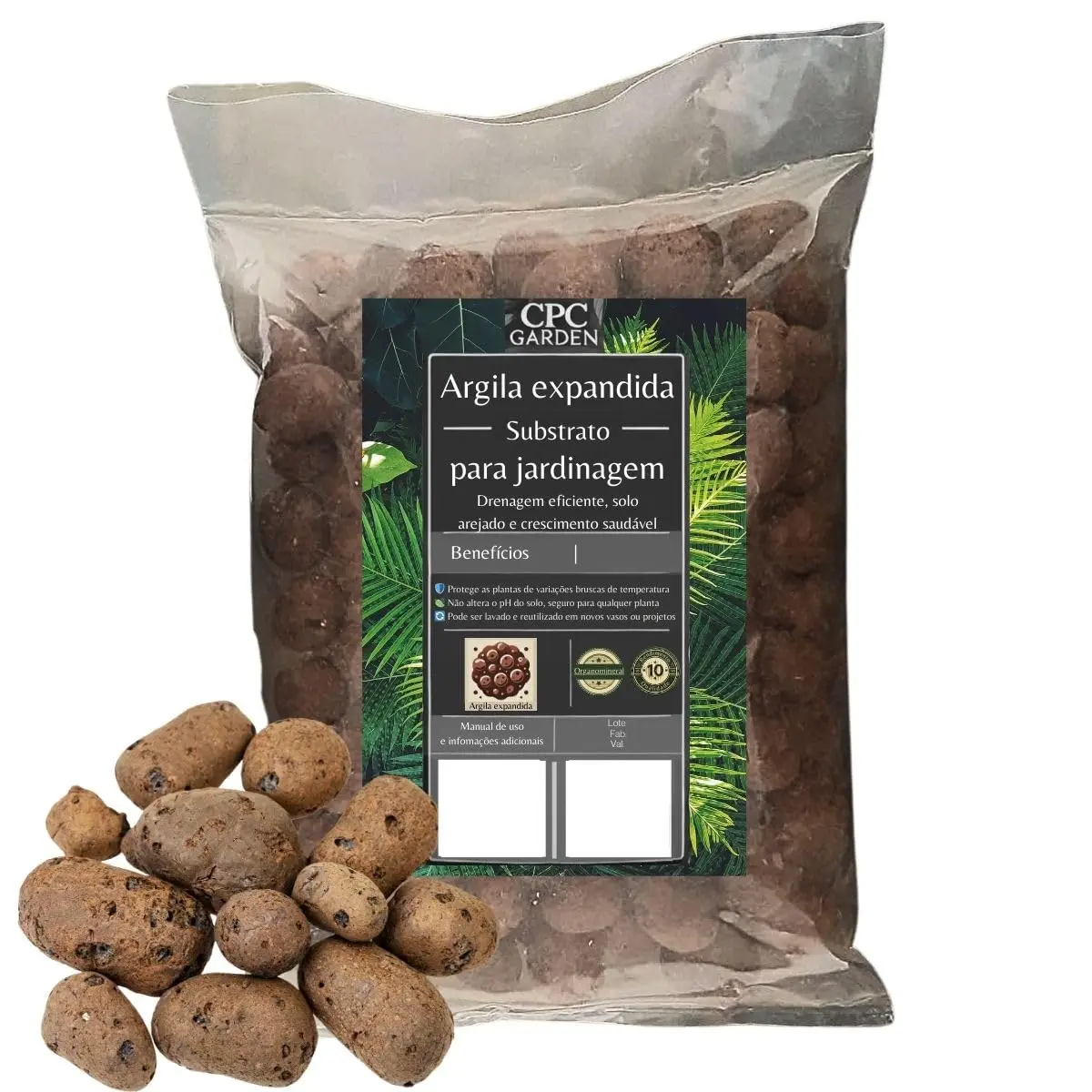Argila Expandida Para Jardinagem e Decoração CPC Garden (5 Litros) - 1