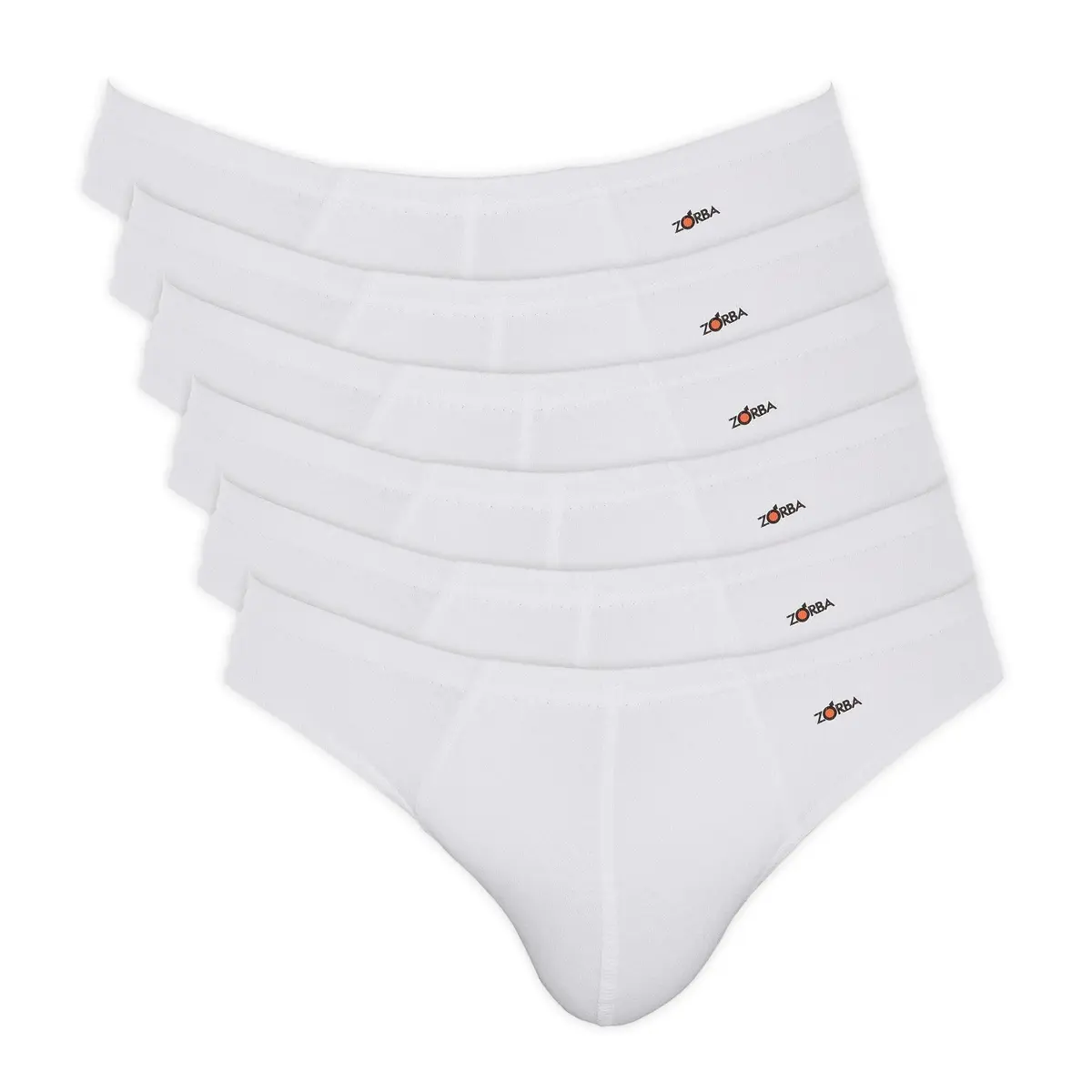 Kit6 Cuecas Zorba Slip Light 772 Branco - P Branco - 1