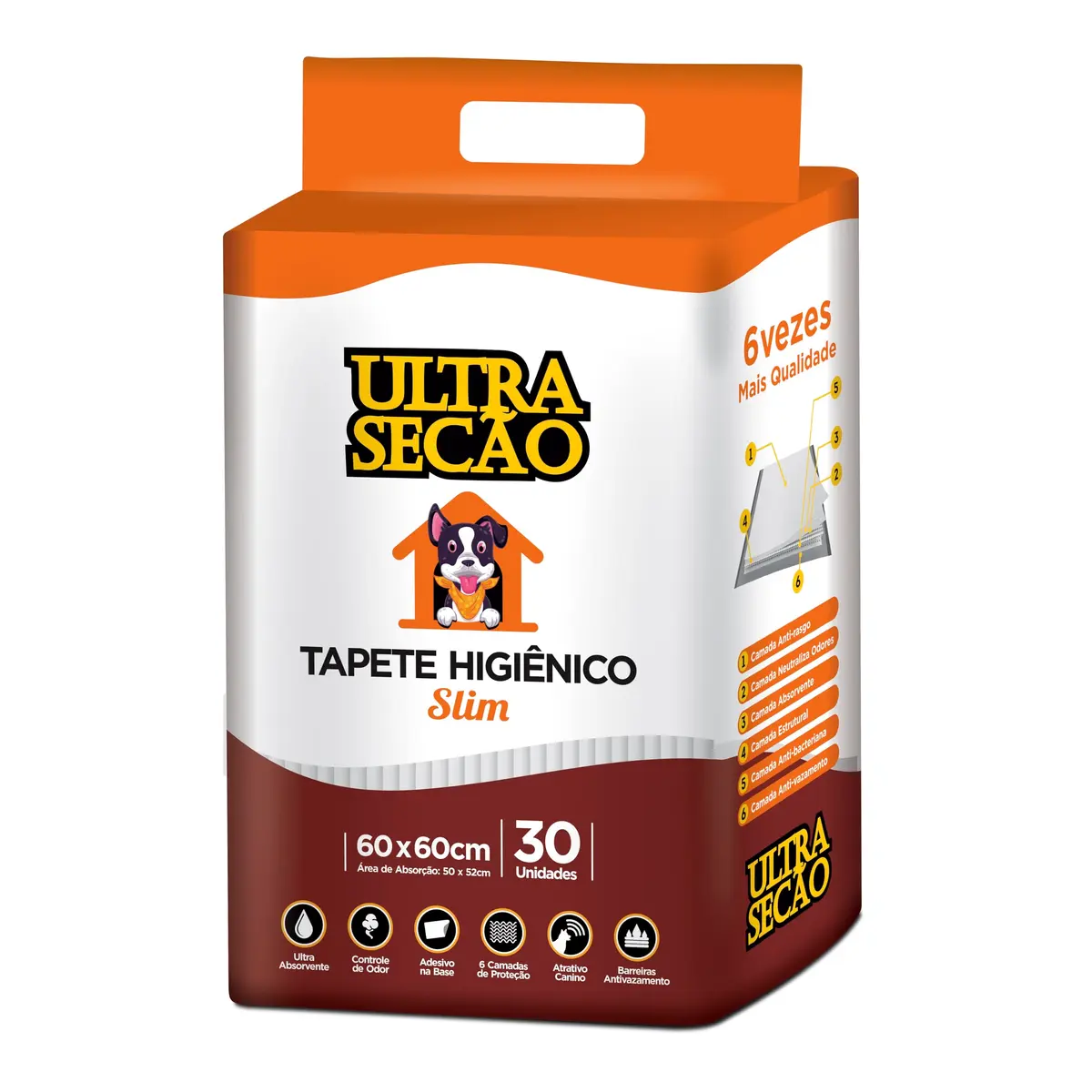 Tapete Higiênico Great Pets Ultra Secão 60x60cm 30 Unidades