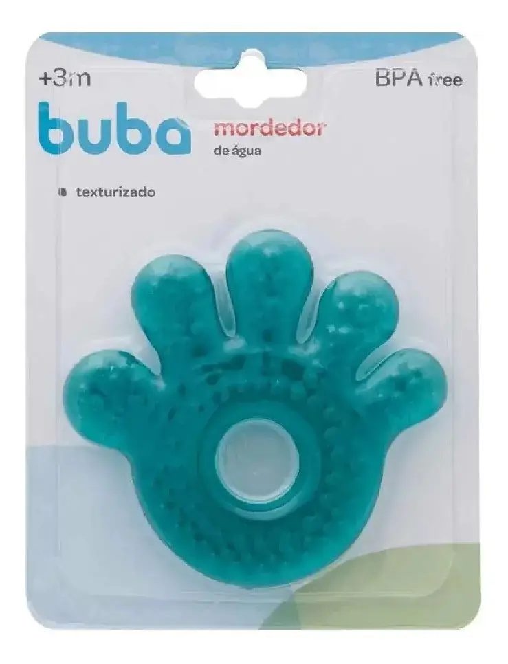 Mordedor De Agua Mãozinha Vermelho 7231 - Buba Cor Verde Liso - 1