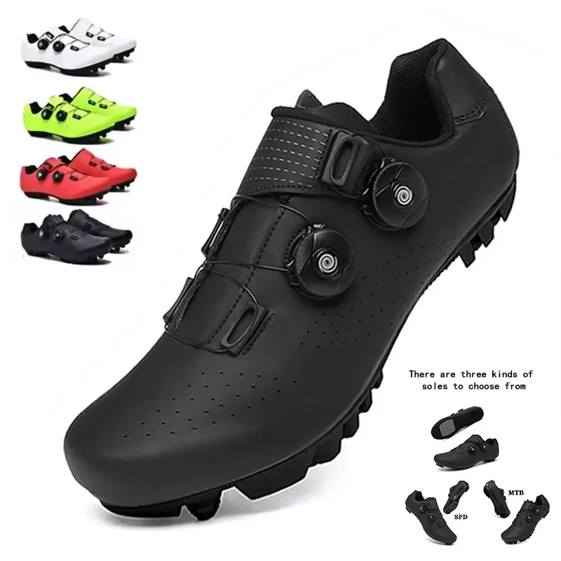Profissional mountain bike ciclismo sapatos mtb grampo plano spd sapatos ao ar livre auto-bloqueio tamanho grande 47 tênis de corrida de bicicleta dos homens