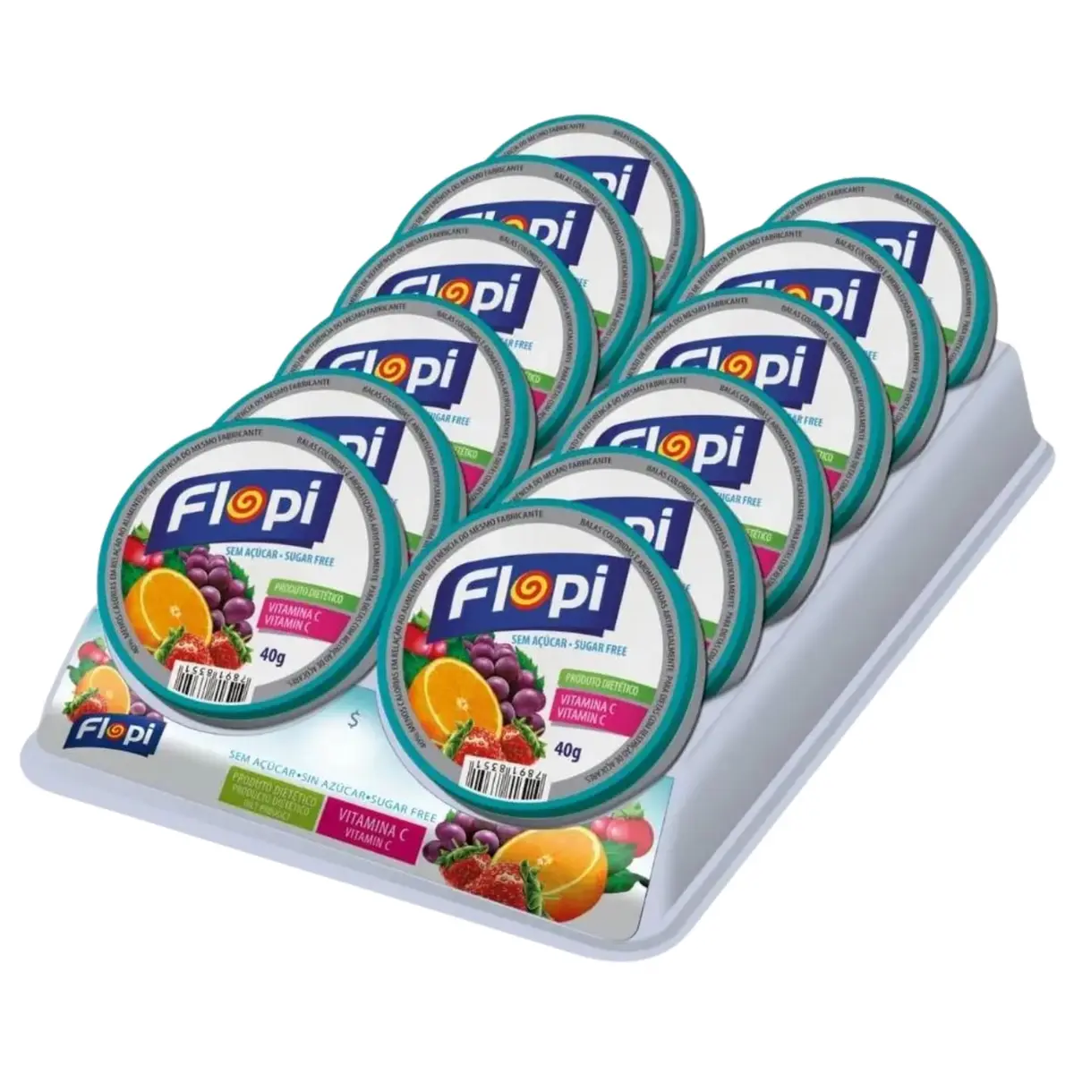Bala S/Acuc Fruit Mix 1 X 12 X 40G Flopi