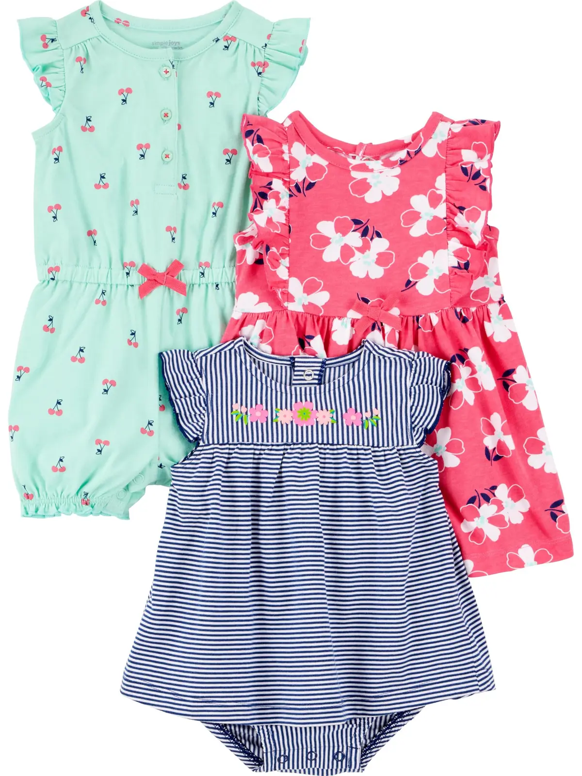 Macaquinhos 3-pack Romper, Sunsuit and Dress Simple Joys by Carter'sbebê-meninas - 1