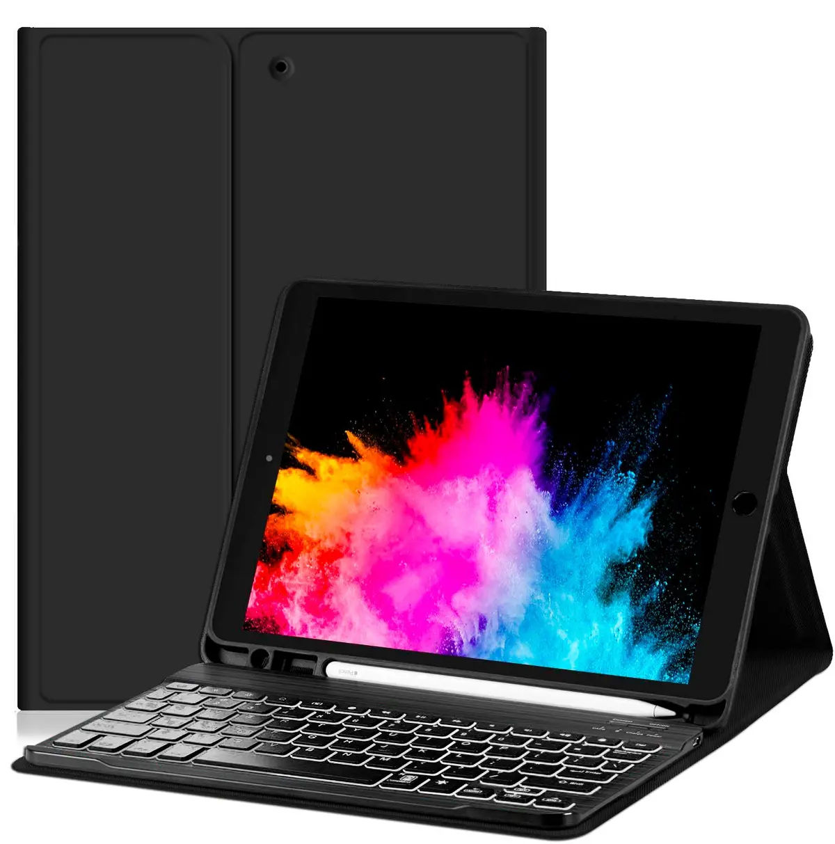 WB Capa iPad 7a, 8a e 9a Geração com Teclado e Compart. para Pencil Preta