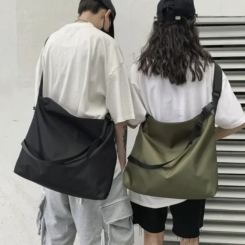 Mochila Escolar Canvas Japan Ins, Bolsa de Mão para Estudantes, Bolsa de Compras Simples, Bolsa de Fitness, Bolsa de Ombro Impermeável para Notebook - 1