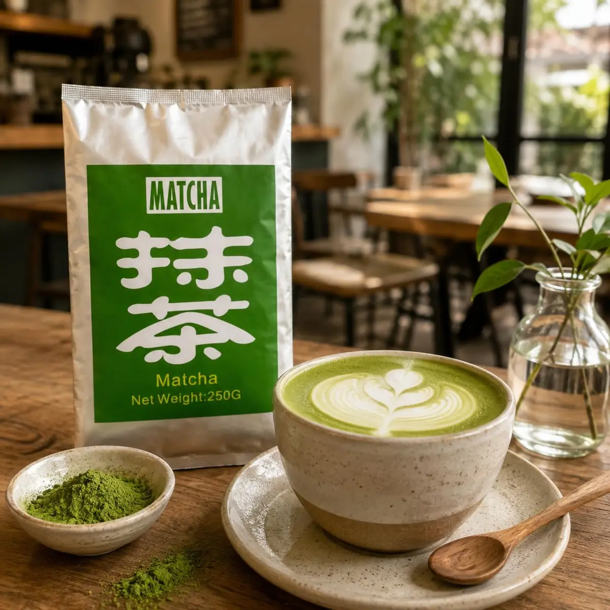 Chá Verde em Pó Matcha Powder 250g para Chá, Lattes e Confeitaria | Matcha para bebidas quentes e frias, Receitas, Bebidas