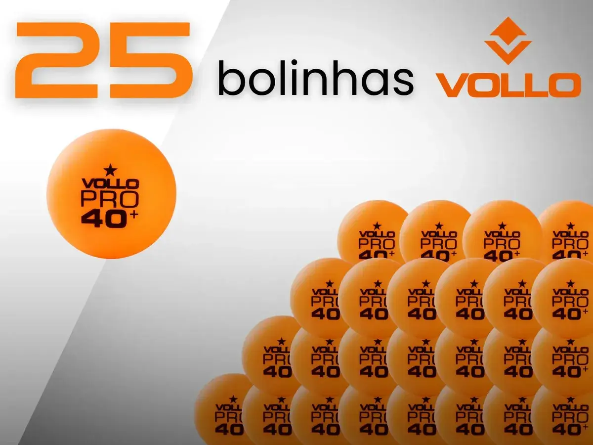 25 Bolinhas Tenis De Mesa Ping Pong Vollo 40mm 1 Estrela Laranja thumbnail 2