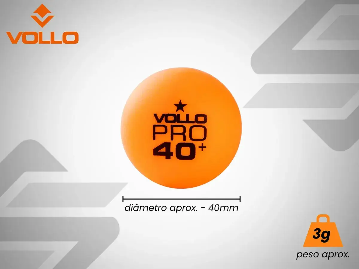 25 Bolinhas Tenis De Mesa Ping Pong Vollo 40mm 1 Estrela Laranja thumbnail 5