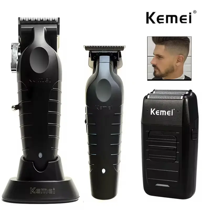 Kemei KM-2296 KM-2299 KM-1102 kit máquina de cortar cabelo barbeador elétrico masculino máquina aparador de cabelo profissional máquina de corte de cabelo