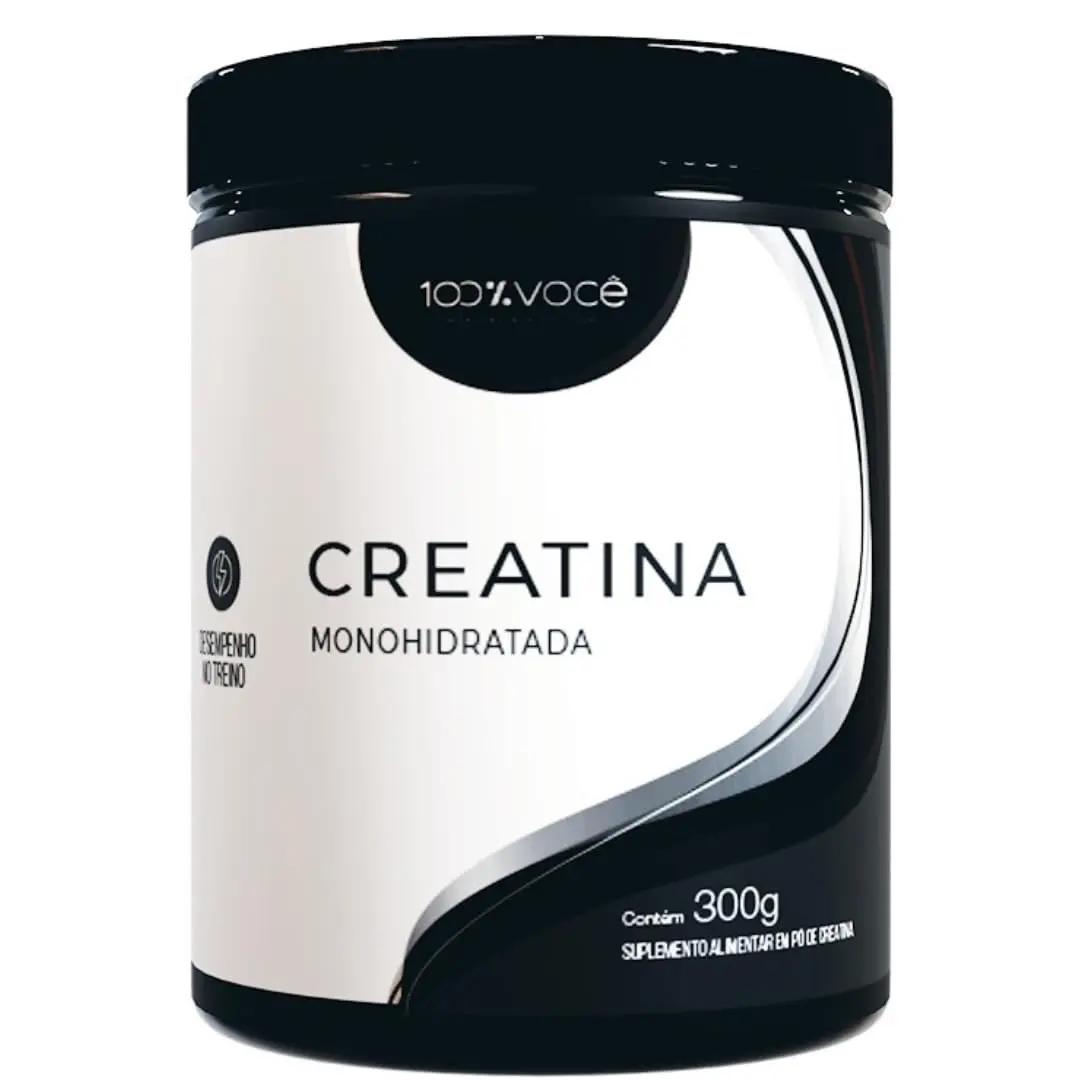 Creatina Monohidratada 100% Pura, 300g, Suplemento Alimentar em Pó, 100% Voce - 1