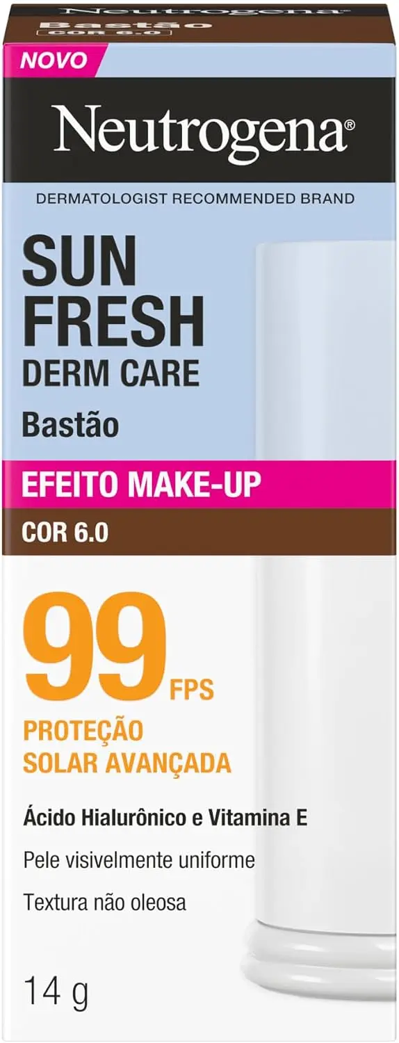 Protetor Solar Facial em Bastão Neutrogena Sun Fresh, Cor 6.0, FPS 99 - 1