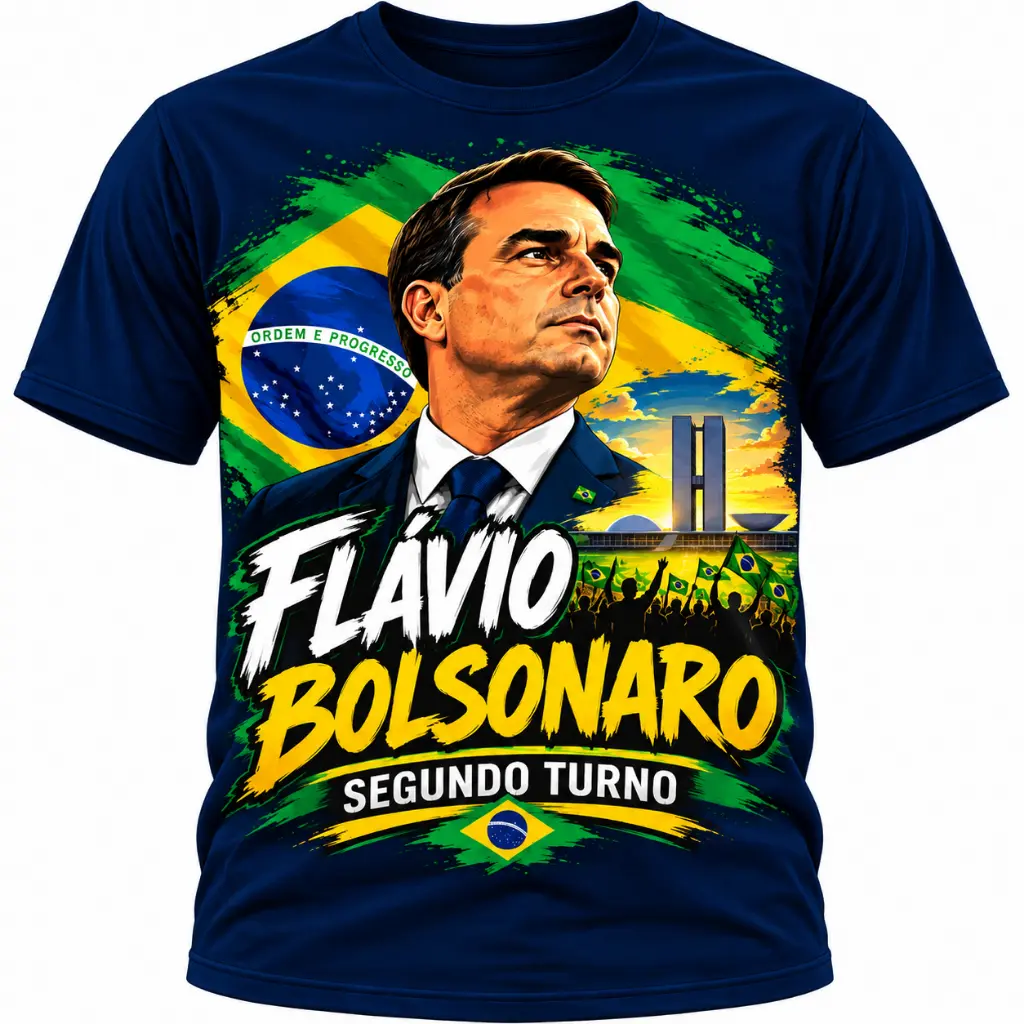 đ CAMISETA FLĂVIO BOLSONARO â SEGUNDO TURNO | BRASIL PATRIOTA - 1