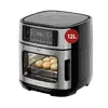 Fritadeira Elétrica Sem Óleo Air Fryer WAP Oven WAOD2 com 10 Funções, Antiaderente e Aviso Sonoro 12 litros 1800W – Black Inox - 110V - 1