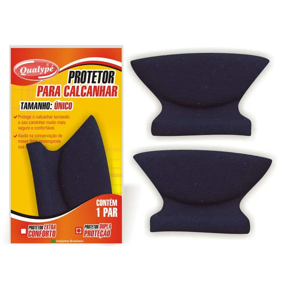 QUALYPÉ Protetor De Calcanhar Dupla Proteção Qualypé Preto Único