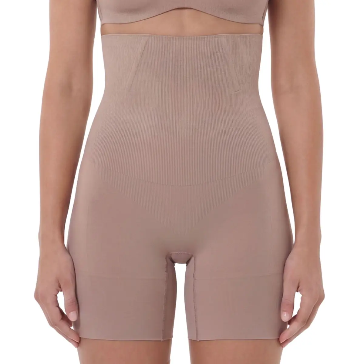 Bermuda Alta Modellare em Microfibra Elástica Ultraleve Cintura Alta DeMillus Feminino Adulto - 1