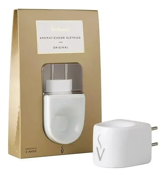 Aromatizador Elétrico Porcelana Branco Original Via Aroma