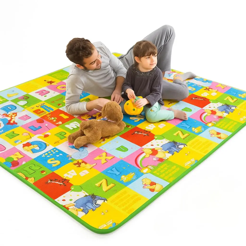 Tapete De Atividades Infantil Com Proteção Térmica Para Bebê 1,80 X 1,20m - 1