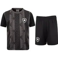 Kit de Uniforme do Botafogo Infantil Braziline Mini Craque Camiseta + Calção
